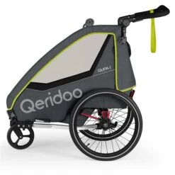 Qeridoo Qupa1 Lime Fahrradanhänger 360-Grad-Buggyrad Und Deichsel 2023 -Babyprodukte Geschäft 002 qupa1 2023 lime buggy