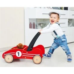 Pinolino Lauflernwagen Kimi Rot Birke Massiv - Zum Toppreis -Babyprodukte Geschäft 269415 02 gr 1