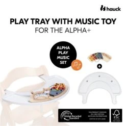 Hauck Alpha Play Music Set Spielbrett Mit Musikspiel Für Den Alpha+ Zebra -Babyprodukte Geschäft 4894352808010.pt01.alpha play music set white