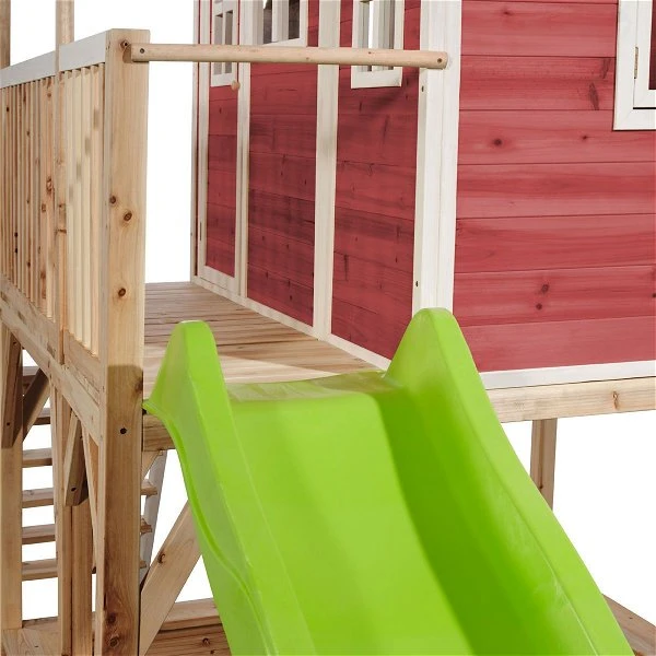 EXIT TOYS EXIT Loft 750 Holzspielhaus - Rot Extra Hoch - Mit Sandkasten, Rutsche & Anbau 4 EXIT TOYS EXIT Loft 750 Holzspielhaus - Rot Extra Hoch - Mit Sandkasten, Rutsche & Anbau – Bild 2