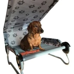 Dog-Bed S Das Camping Hundebett Von Disc-O-Bed Mit Sonnendach Belastbar Bis 91 Kg -Babyprodukte Geschäft 60003 dog bed s fg 8s