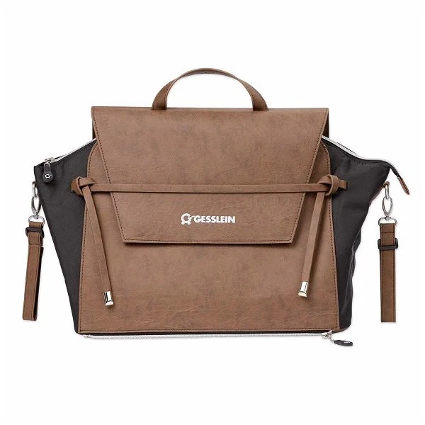 Gesslein Wickeltasche No.4 Schwarz/tabac Mit Kunstleder 3 Gesslein Wickeltasche No.4 Schwarz/tabac Mit Kunstleder