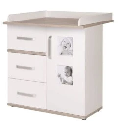 Roba Moritz Wickelkommode Schmal Weiß/Luna Elm Inkl. Wickelaufsatz - Zum Toppreis
