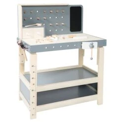 Roba Werkbank Grau/natur Höhenverstellbar Inklusive Werkzeugset