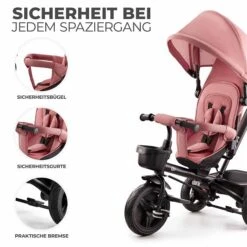 Kinderkraft AVEO Dreirad Rose Pink -Babyprodukte Geschäft aveo rose pink 7 de