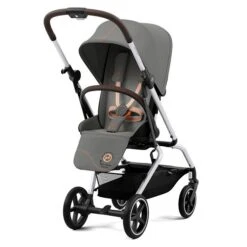 CYBEX Eezy S Twist+2 Buggy Lava Grey Gestell Silver | Mit All-Terrain Rädern -Babyprodukte Geschäft cyb 22 int y225 eezystwist 2 slv lagr rwf