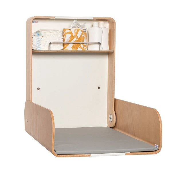 Timkid KAWAmidi Wandwickeltisch Anthrazit / Buche Inklusive Wickelmatte | Modern & Slim 4 Timkid KAWAmidi Wandwickeltisch Anthrazit / Buche Inklusive Wickelmatte | Modern & Slim – Bild 2