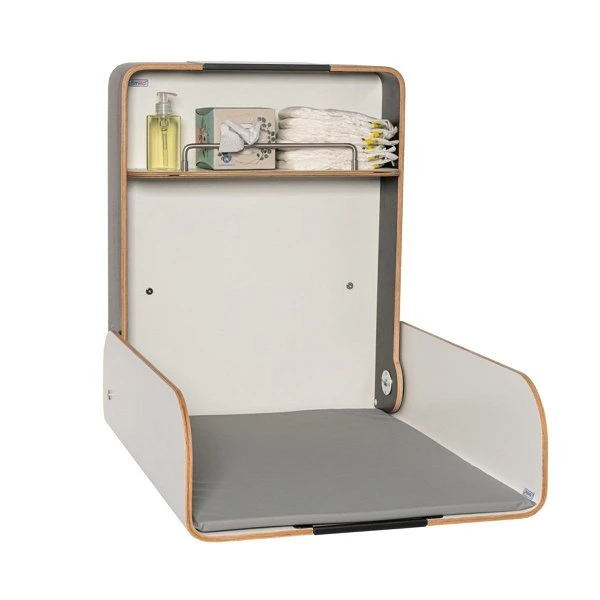 Timkid KAWAmidi Wandwickeltisch Edelstahl Anthrazit | Inklusive Wickelmatte | Modern & Slim 4 Timkid KAWAmidi Wandwickeltisch Edelstahl Anthrazit | Inklusive Wickelmatte | Modern & Slim – Bild 2