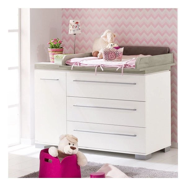 Paidi Kira Wickelkommode Breit Nautik Schubkästen Kreideweiß 3 Paidi Kira Wickelkommode Breit Nautik Schubkästen Kreideweiß
