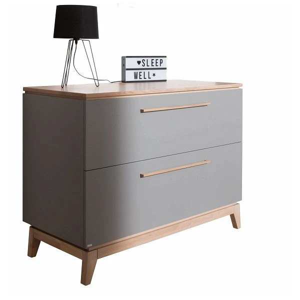 Paidi Sten Kommode - 2 Schubkästen Schiefergrau/Eiche Massiv - Zum Tiefstpreis 3 Paidi Sten Kommode - 2 Schubkästen Schiefergrau/Eiche Massiv - Zum Tiefstpreis