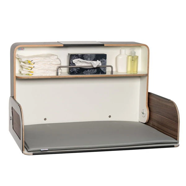 Timkid QuattroQ Wandwickeltisch Edelstahl Weiß Inklusive Wickelmatte | Elegant Horizontal Design 4 Timkid QuattroQ Wandwickeltisch Edelstahl Weiß Inklusive Wickelmatte | Elegant Horizontal Design – Bild 2