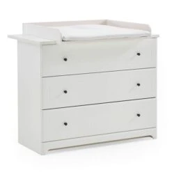 Arthur Berndt Thilo Wickelkommode Weiß MDF Weiß Mit Rillenfräsungen