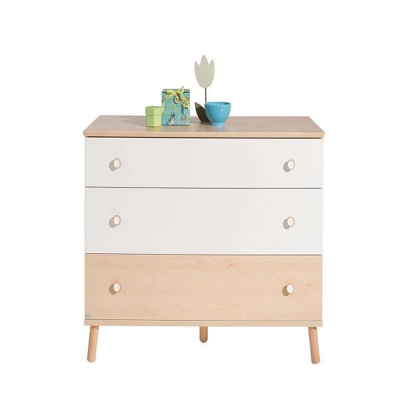 Paidi Ylvie Wickelkommode 3 Schubkästen Schmal 2x Schubkasten Kreideweiß, 1x Schubkasten Birke 3 Paidi Ylvie Wickelkommode 3 Schubkästen Schmal 2x Schubkasten Kreideweiß, 1x Schubkasten Birke